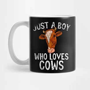 Just A Boy Who Loves Cows Mug